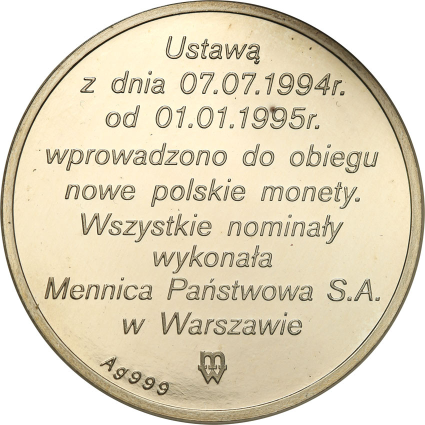 III RP. Medal „Złotogrosz” Nowa Moneta Polska